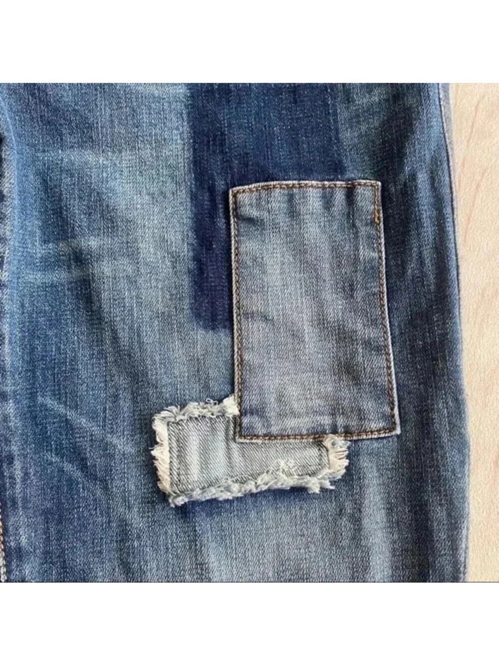 CAbi Slim Boyfriend Patchwork Jeans #5308 Sz 2 - Picture 9 of 16